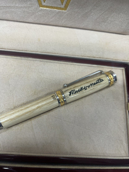 Gisi Pen Company Limited Edition Mickey Mantle Game Used Bat Wood Pen