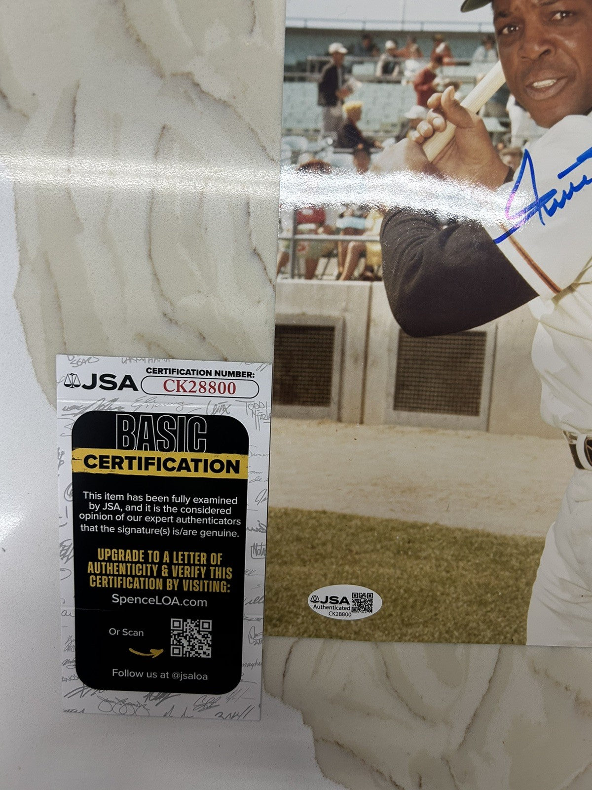 Willie Mays HOF Signed New York Giants 8x10 Baseball Photo AUTO JSA COA