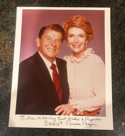 Ronald Reagan & Nancy Reagan Autographed Photo Portrait Signed