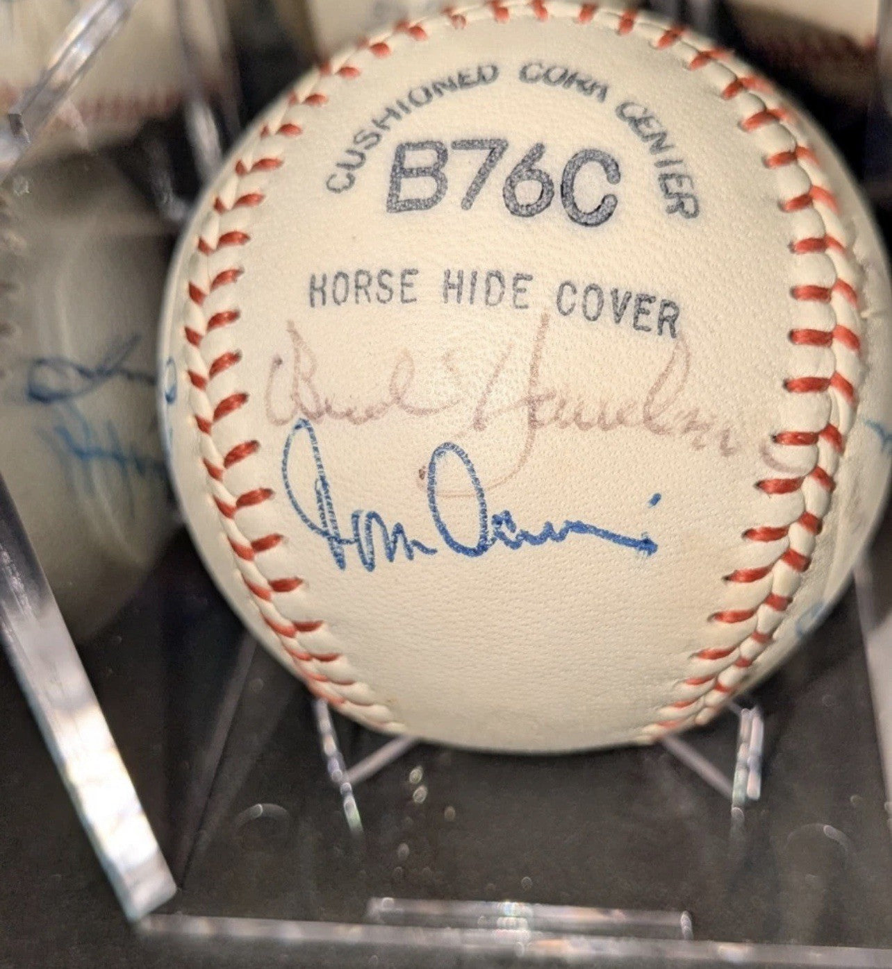Hank Aaron Yogi Berra Joe Torre '67 Atlanta Braves New York Mets Signed Ball JSA
