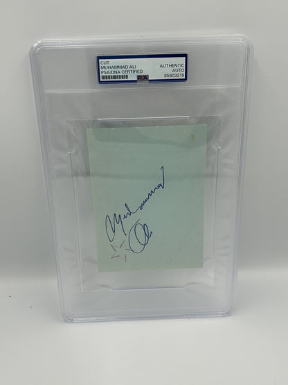 Muhammad Ali Boxing Signed Cut PSA Certified Authentic AUTO