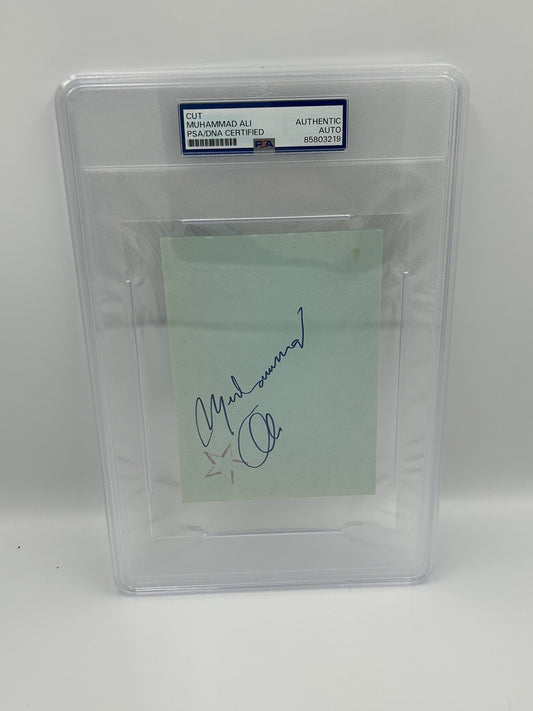 Muhammad Ali Boxing Signed Cut PSA Certified Authentic AUTO
