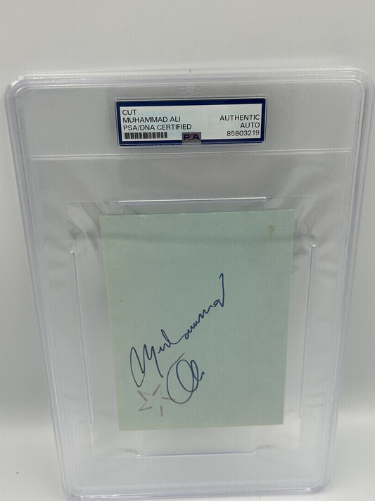 Muhammad Ali Boxing Signed Cut PSA Certified Authentic AUTO