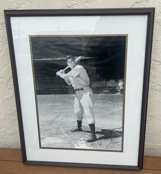 Joe DiMaggio Autograph Signed 20x24 Photo NY Yankees Custom Framed Beckett LOA
