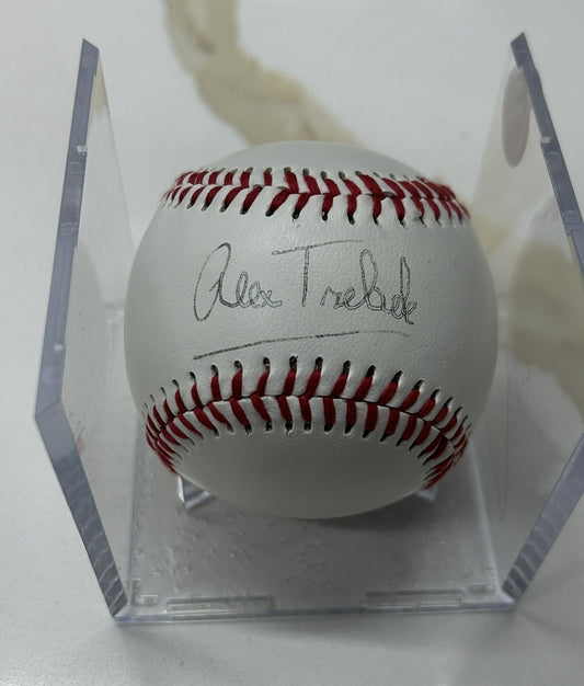 Rare Alex Trebek Autographed Baseball Signed Autograph JSA COA