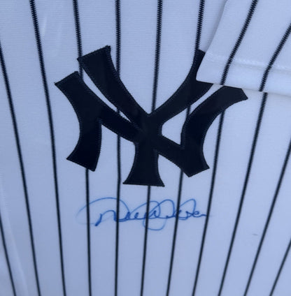RARE Derek Jeter Signed Authentic Yankees Jersey Custom Framed BAS Steiner COA