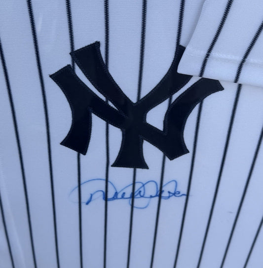 RARE Derek Jeter Signed Authentic Yankees Jersey Custom Framed BAS Steiner COA
