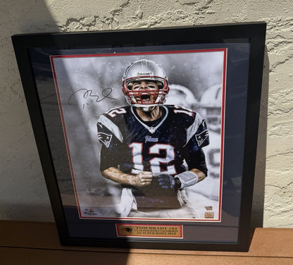 Tom Brady Signed Framed 16x20 New England Patriots Scream Photo Fanatics