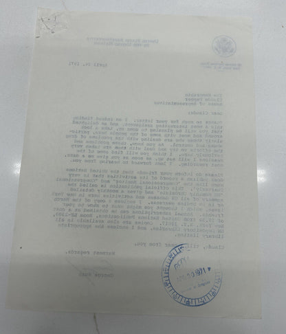 George H. W. Bush TLS 1971 United Nations letterhead Rare Format To US Rep