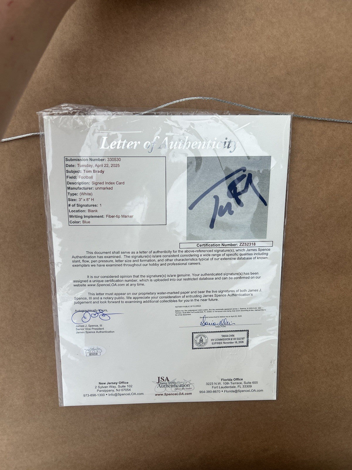 Tom Brady New England Patriots Cut Auto Photo Collage Framed JSA Letter 