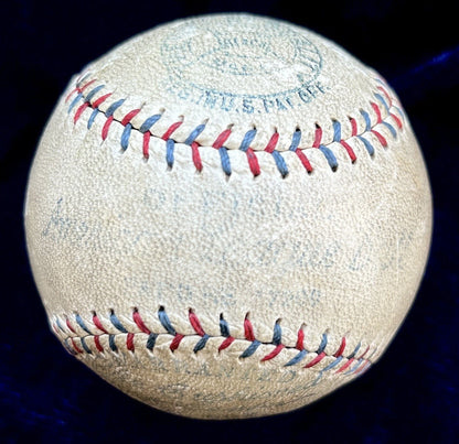 Babe Ruth, Lou Gehrig. 1930 New York Yankees Signed  Baseball JSA LOA RARE