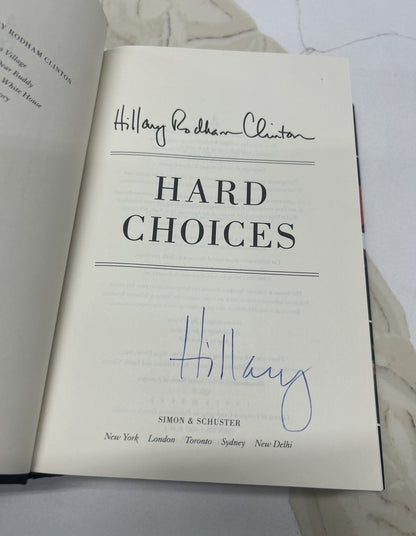 Hard Choices Signed Autographed Book Copy Rare Signature First Lady