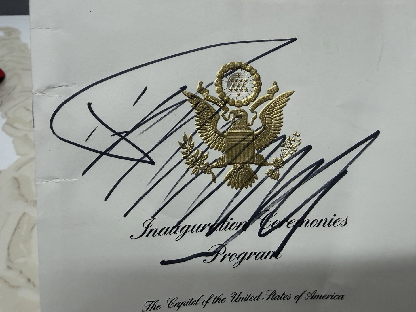 Donald Trump Signed Autograph Inauguration Program Rare 2017 Authentic Auto