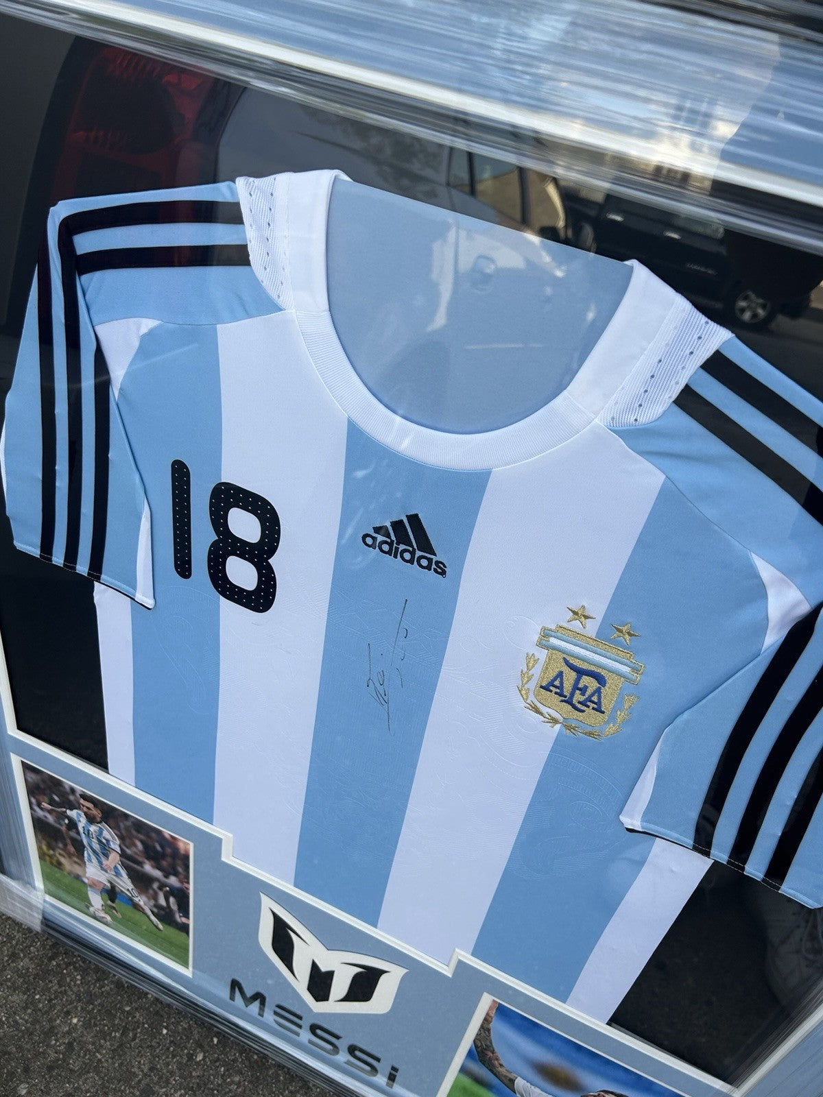 Lionel Messi Signed Jersey Framed Argentina National Team JSA LETTER LOA RARE
