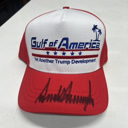 Donald Trump Autographed Signature Gulf Of America Hat Rare Autograph