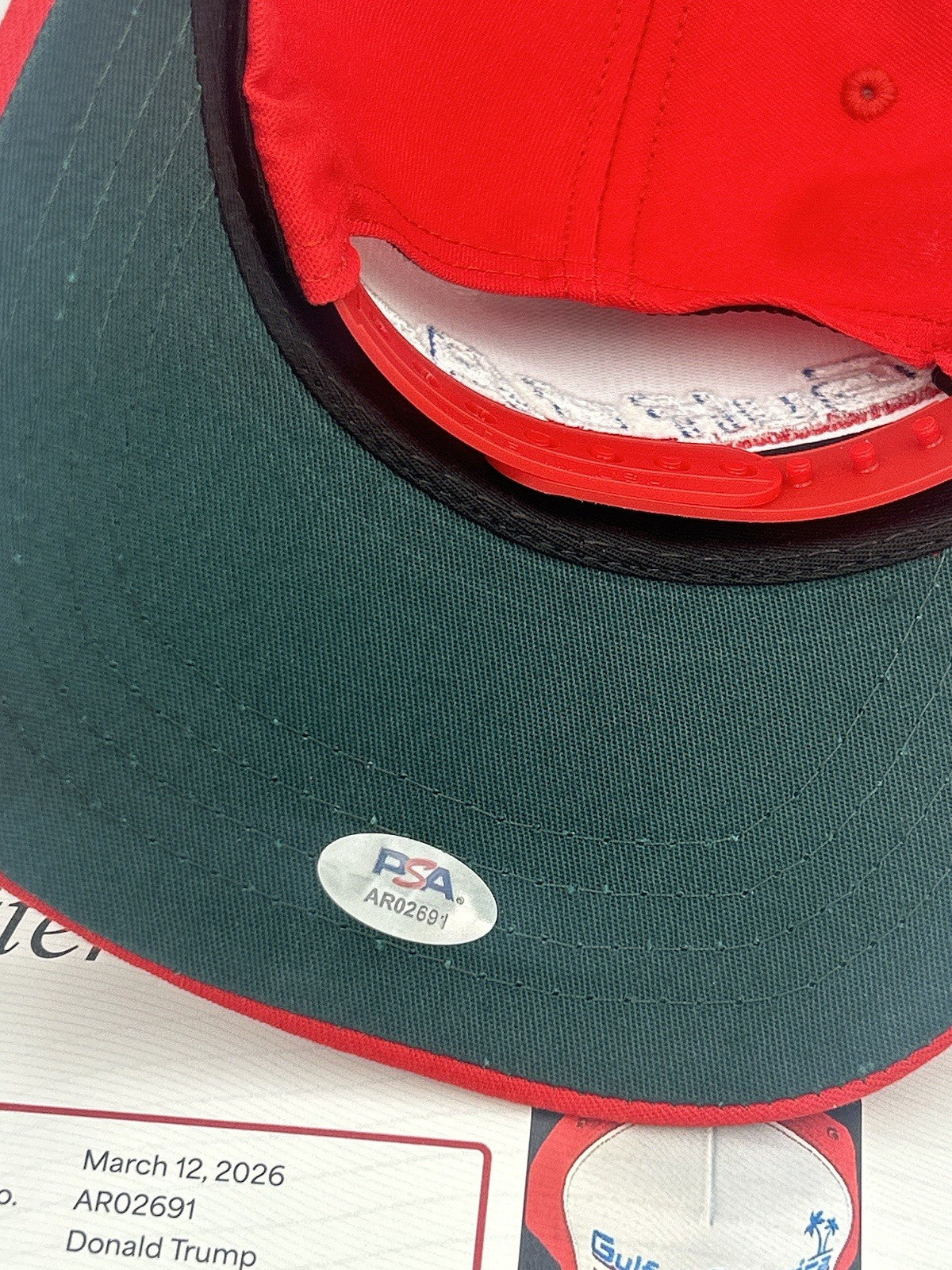 Donald Trump Autographed Signature Gulf Of America Hat Rare Autograph PSA LOA