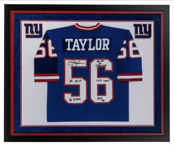 Framed Autographed Lawrence Taylor RARE 5x Inscriptions Fanatics COA Limited Ed.