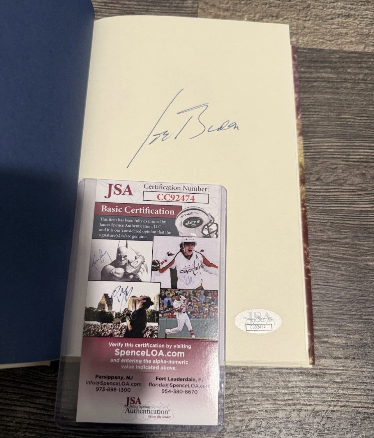 President Joe Biden Signed First Edition Book Promise Me Dad JSA COA