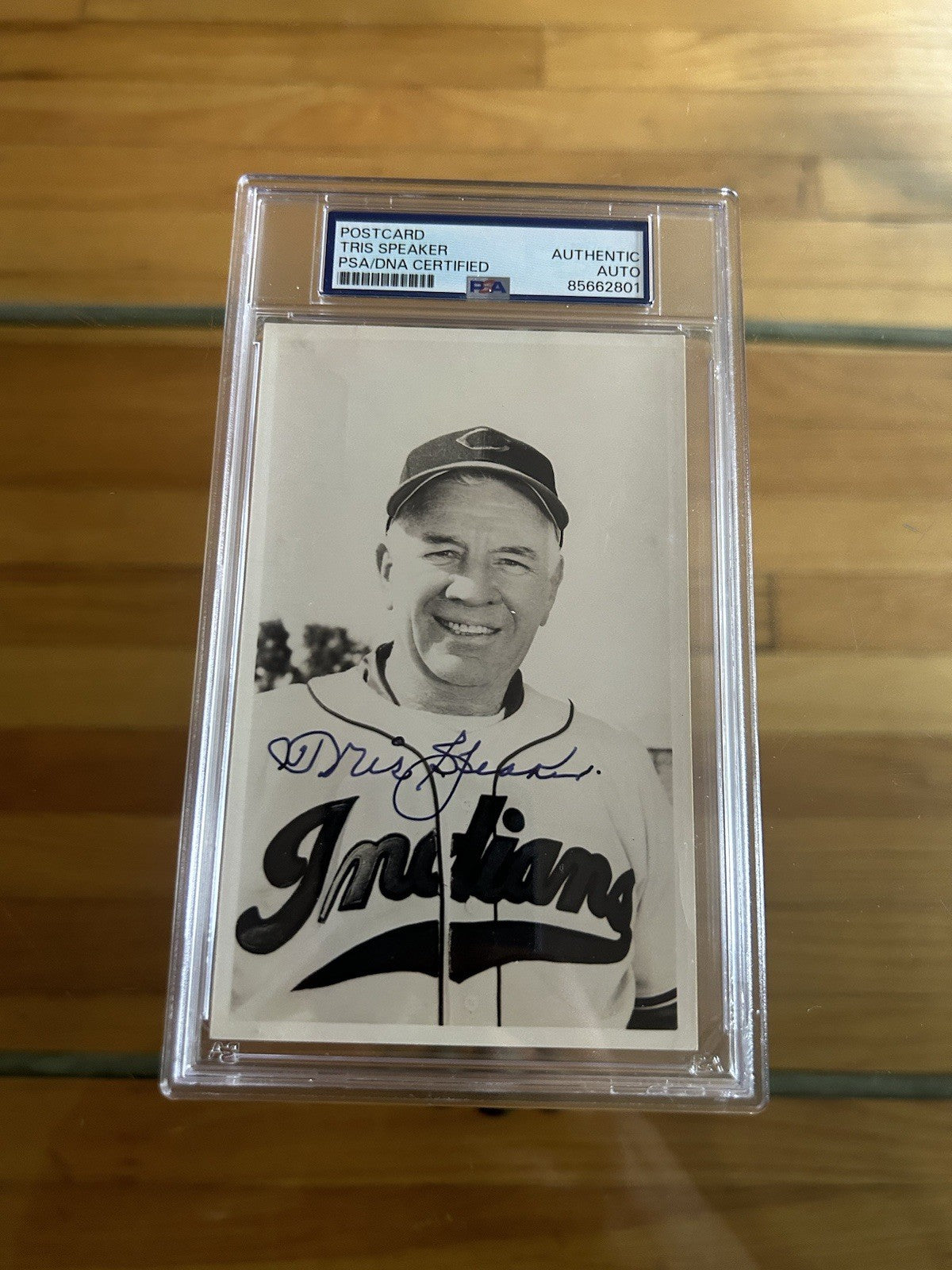 TRIS SPEAKER SIGNED POSTCARD PSA/DNA CERTIFIED AUTHENTIC AUTOGRAPH BASEBALL HOF