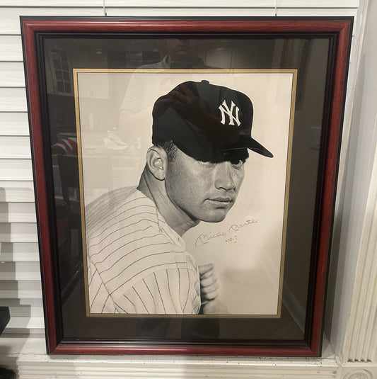 NY Yankees Mickey Mantle Signed 16x20 Photo Autographed Signed PSA LOA