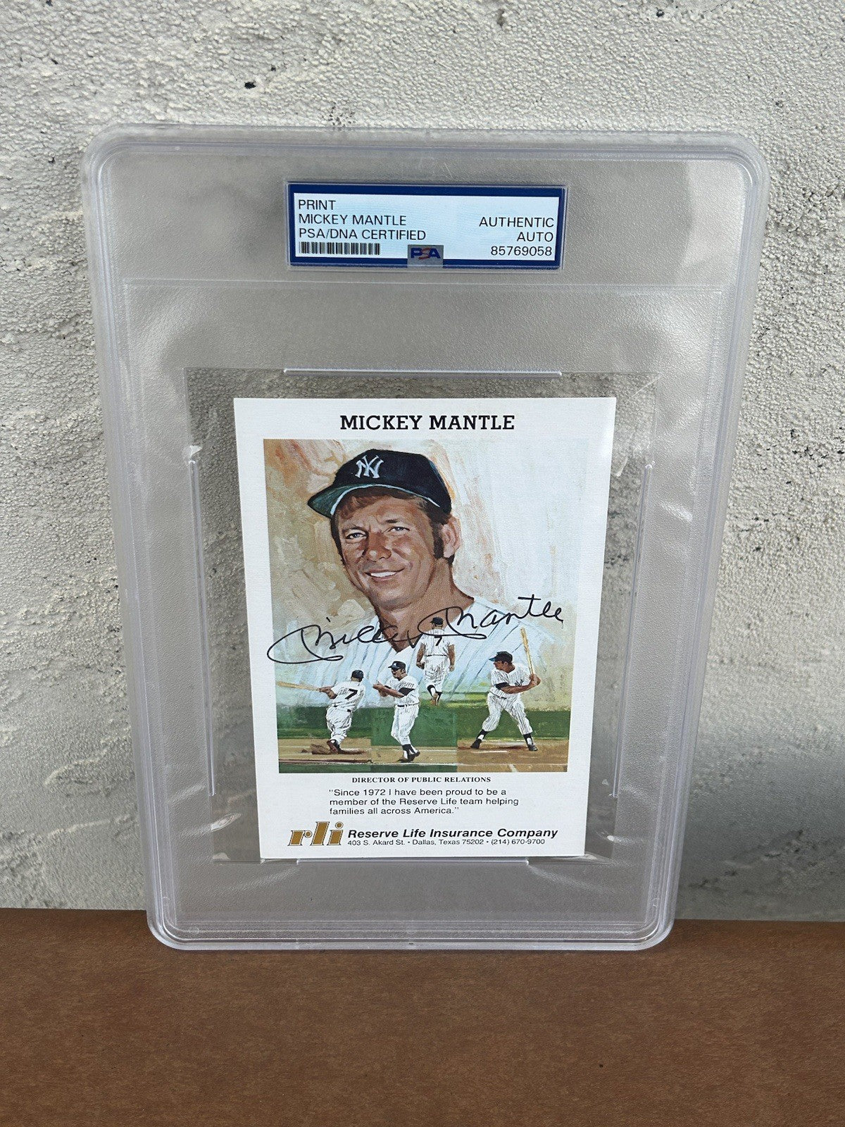 Mickey Mantle Autographed Cut Photograph - PSA/DNA