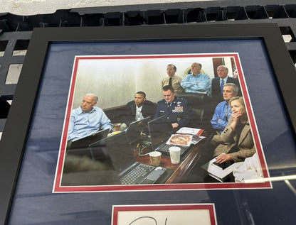 President Barack Obama Signed Cut Framed Photo Display JSA LOA President RARE