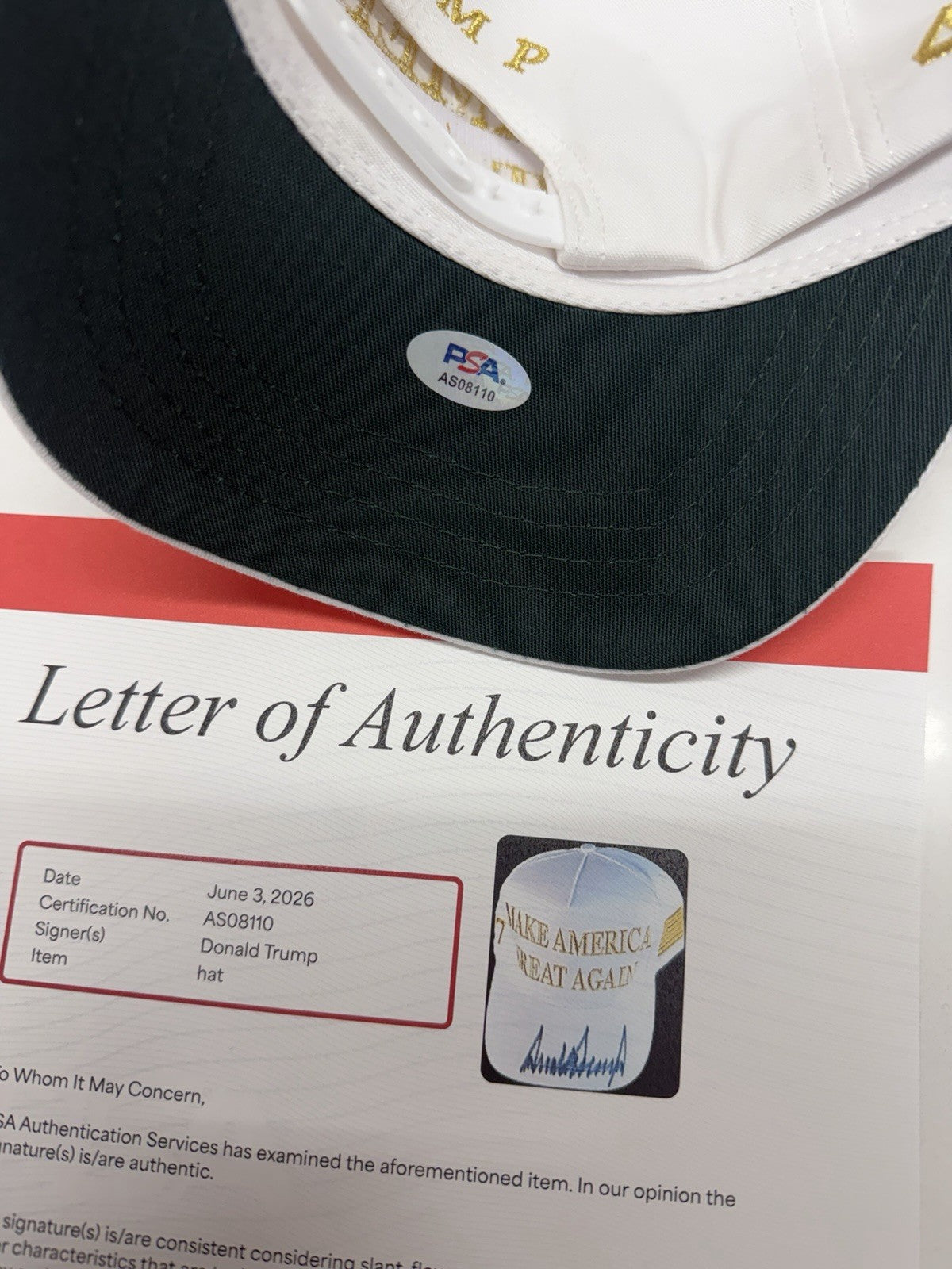 President Donald Trump Signed Autograph Auto MAGA Hat Cap PSA/DNA LOA RARE