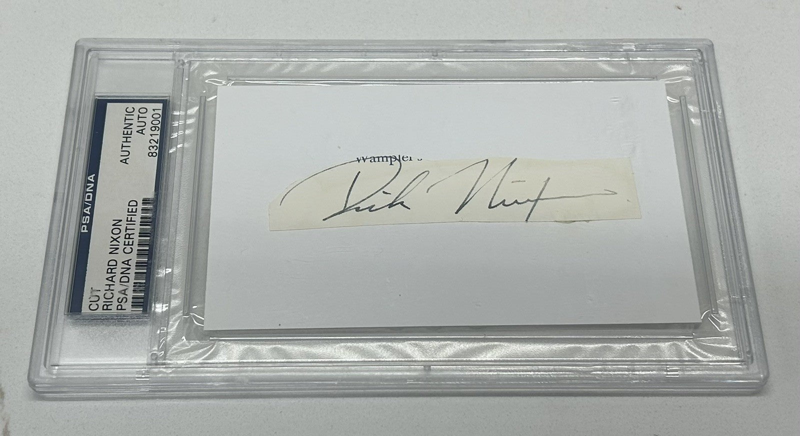 President Richard Nixon Bold Signed Cut Autograph PSA Encapsulated Rare Auto