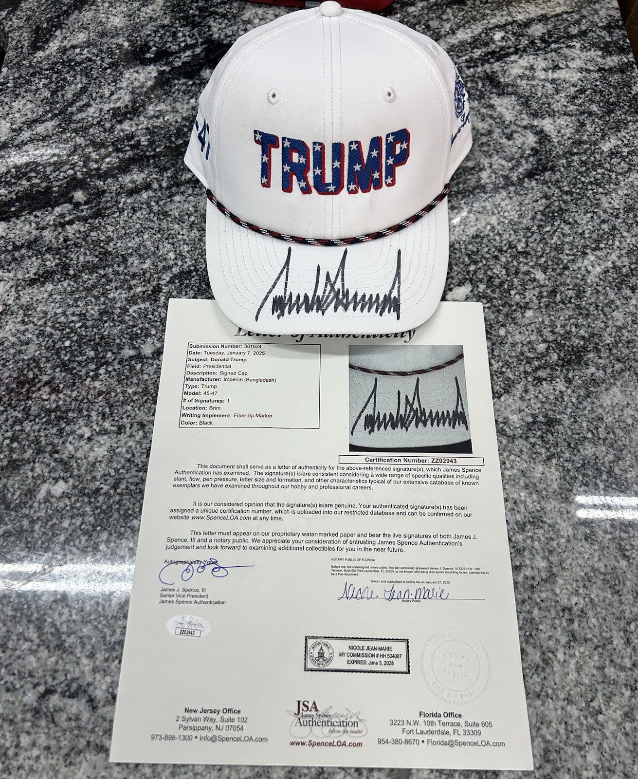 PRESIDENT DONALD J TRUMP SIGNED AUTOGRAPHED MAGA  HAT JSA LOA RARE SIGNATURE