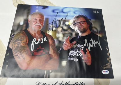 President Donald Trump + Paul Sr & Michael Teutul Signed 11x14 Photo PSA LOA OCC