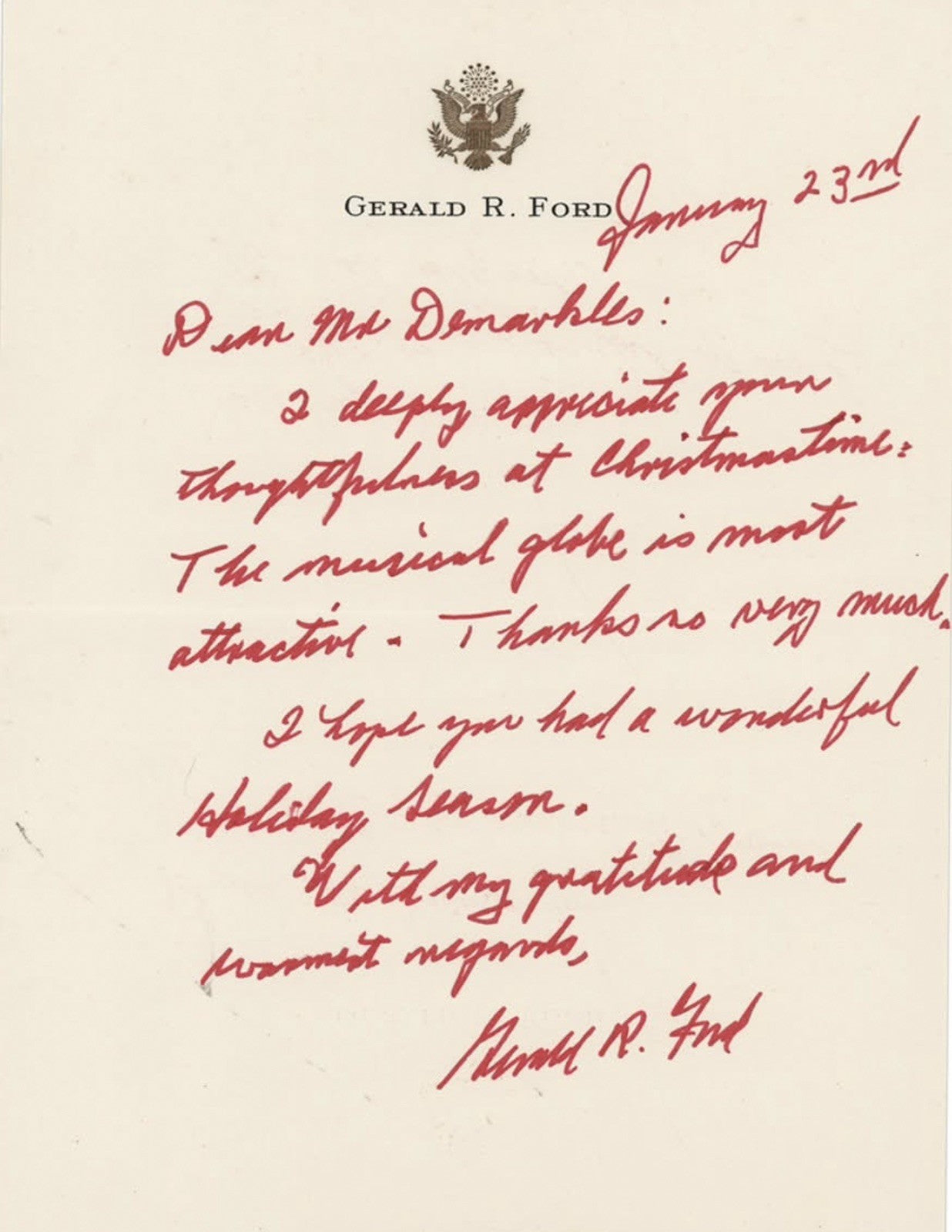 Gerald Ford Handwritten Autograph Letter Signed Rare President Autograph