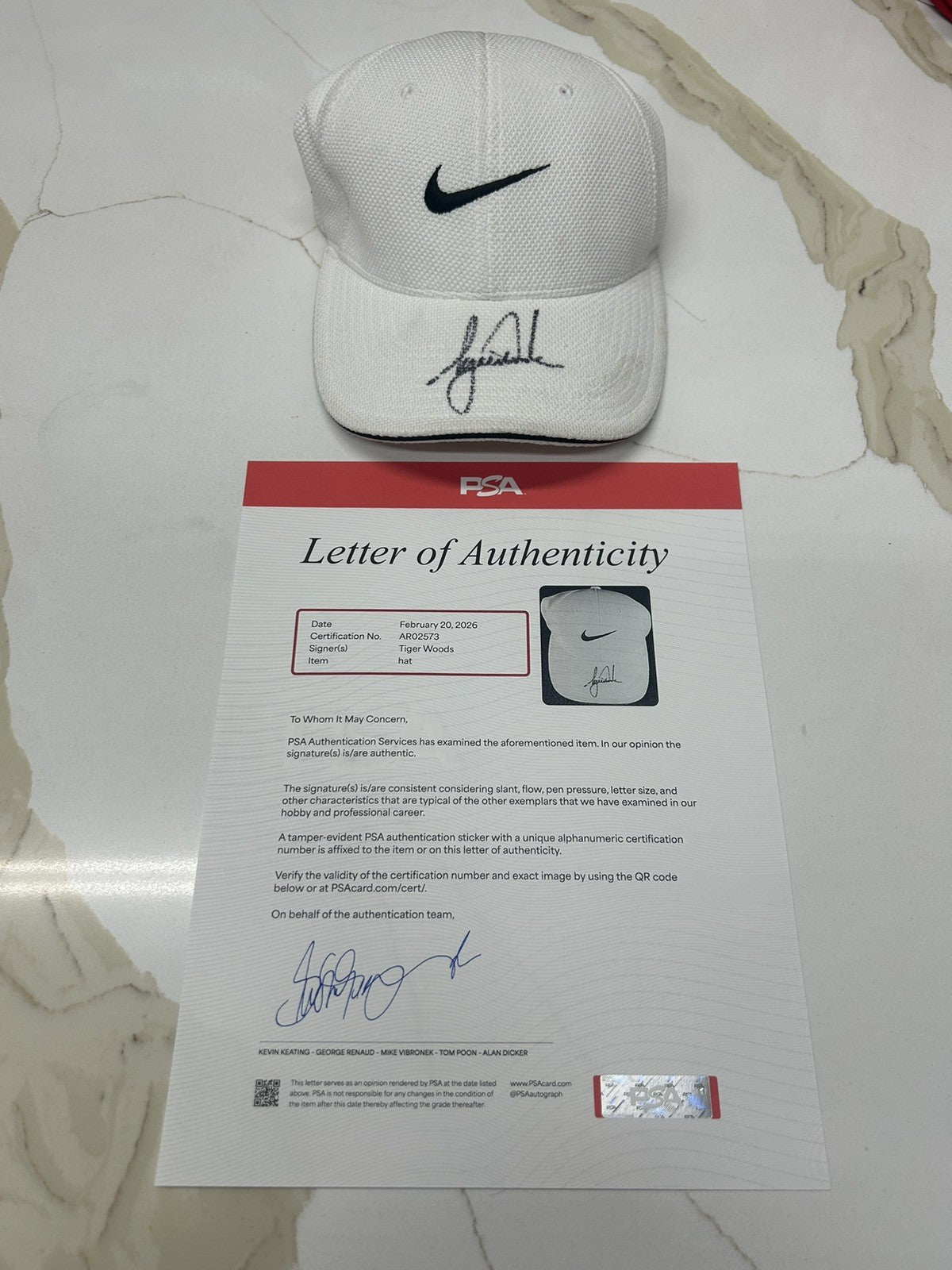 Tiger Woods Signed Autographed Nike Golf Hat Cap PSA DNA COA LOA