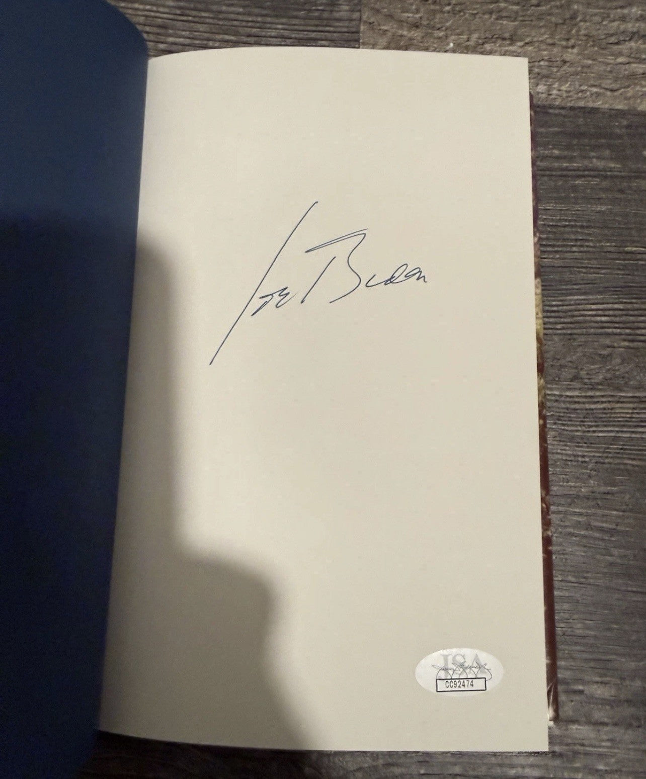 President Joe Biden Signed First Edition Book Promise Me Dad JSA COA