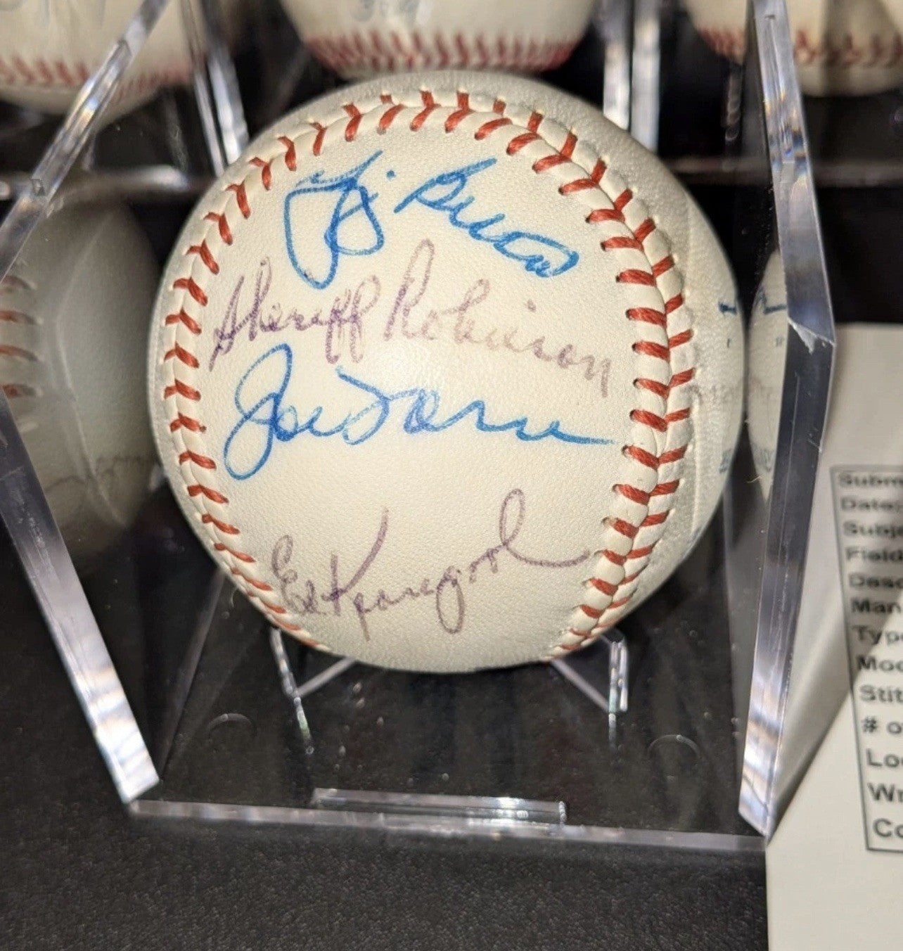 Hank Aaron Yogi Berra Joe Torre '67 Atlanta Braves New York Mets Signed Ball JSA