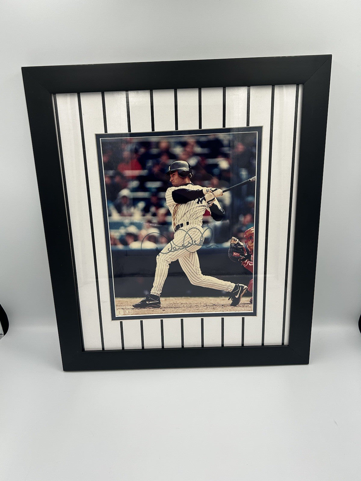 Derek Jeter Autographed Signed 8x10 Photo JSA LOA - Framed