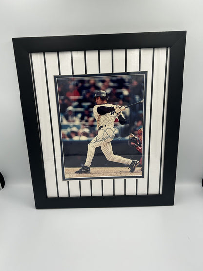 Derek Jeter Autographed Signed 8x10 Photo JSA LOA - Framed