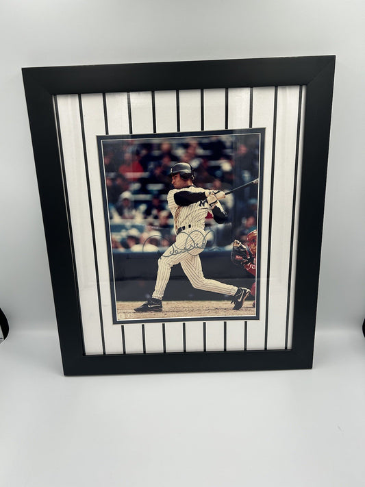 Derek Jeter Autographed Signed 8x10 Photo JSA LOA - Framed