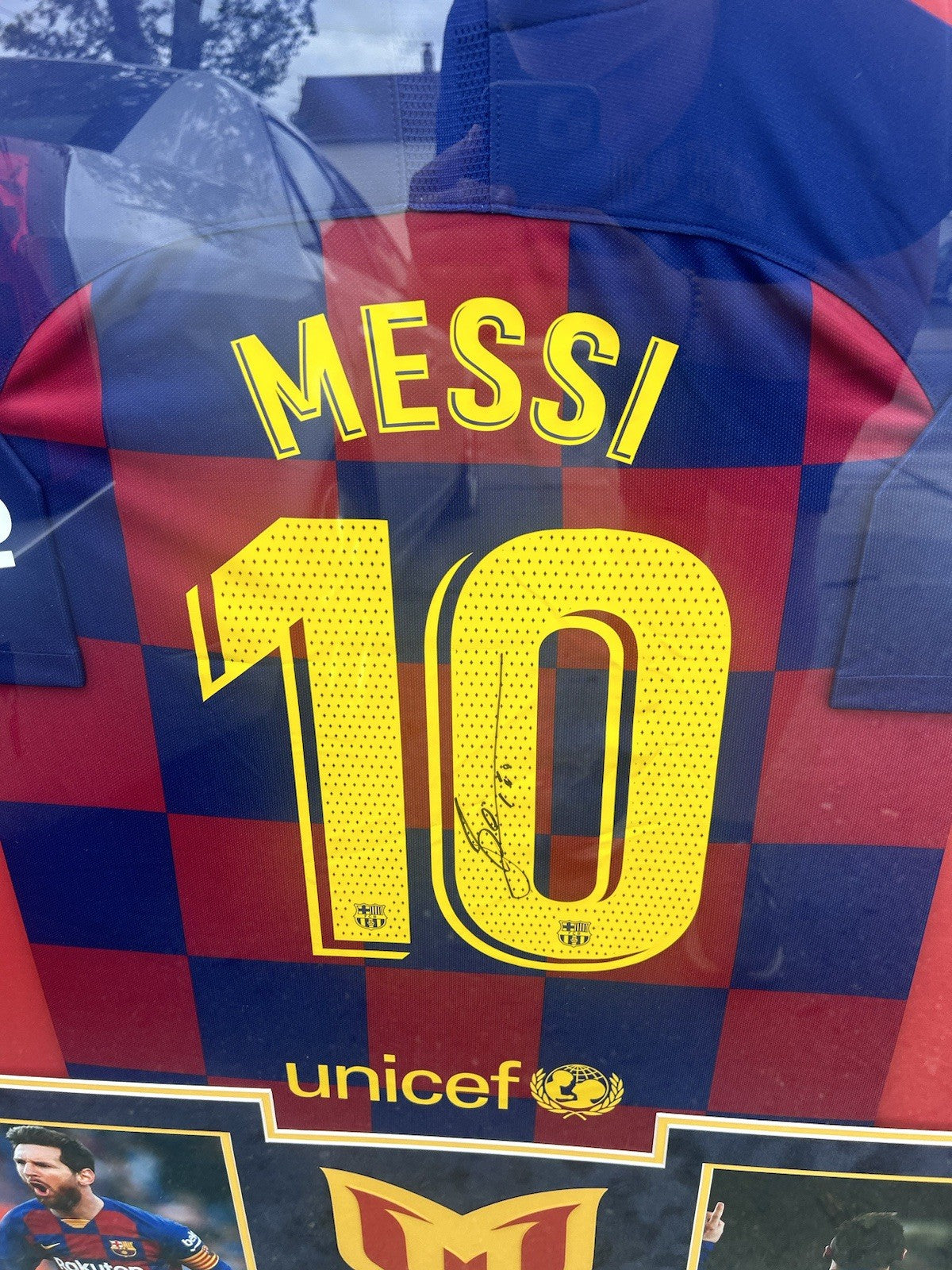 Framed Autographed/Signed Lionel Messi  FC Barcelona Jersey Beckett BAS LOA RARE