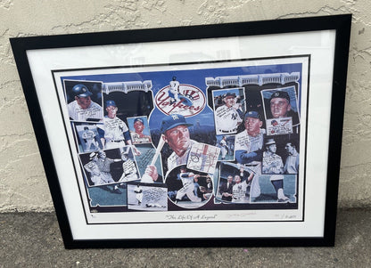 Autographed Mickey Mantle Lithograph The Life Of A Legend BAS LOA /2401 RARE