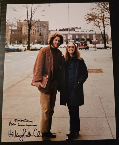 Bill Clinton & Hillary Rodham Dual Autographed Signed Photo 11x14 PSA LOA