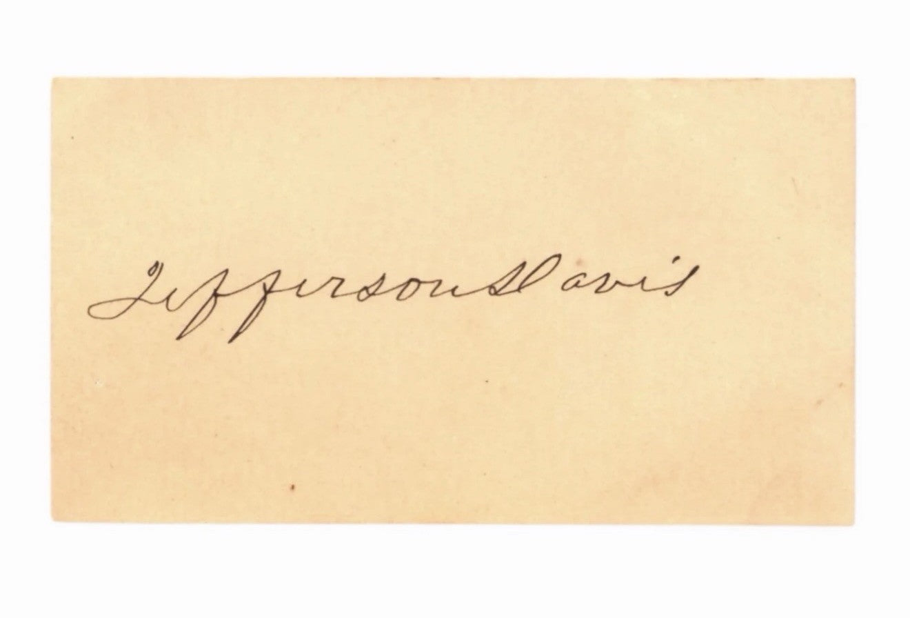 Confederate President JEFFERSON DAVIS Gorgeous Signed Cut JSA LOA Rare