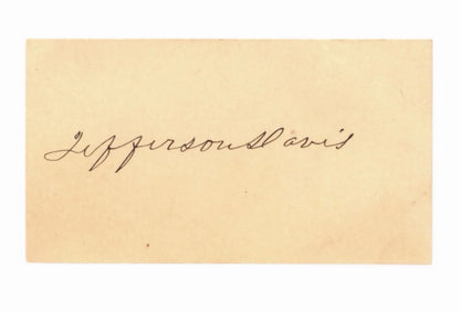Confederate President JEFFERSON DAVIS Gorgeous Signed Cut JSA LOA Rare
