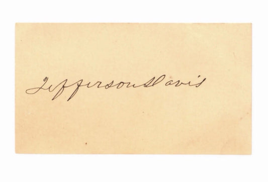 Confederate President JEFFERSON DAVIS Gorgeous Signed Cut JSA LOA Rare