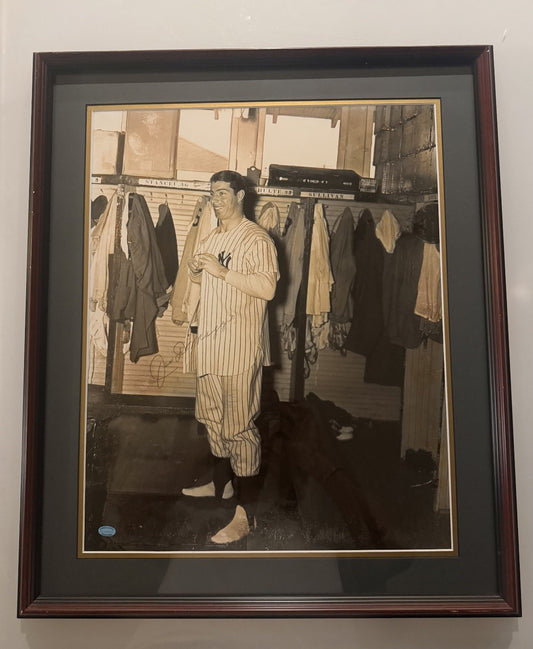 Joe DiMaggio Autograph Signed 16x20 Photo Custom Framed Yankee Clipper COA