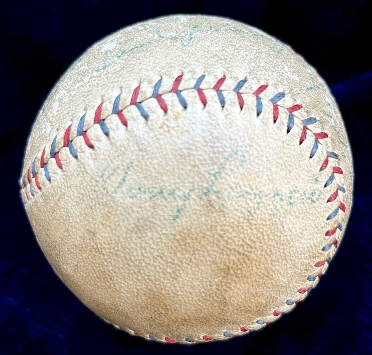 Babe Ruth, Lou Gehrig. 1930 New York Yankees Signed  Baseball JSA LOA RARE