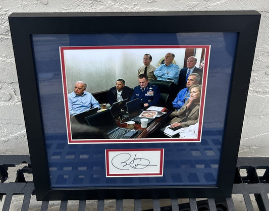 President Barack Obama Signed Cut Framed Photo Display JSA LOA President RARE