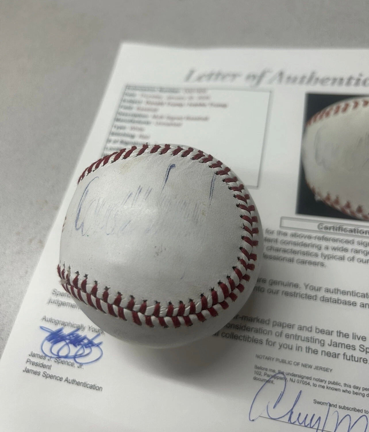 President Donald Trump & Ivana Trump Signed Baseball JSA LOA Certified