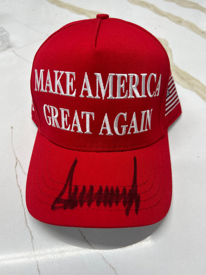 President Donald Trump Signed MAGA Hat 45-47 USA