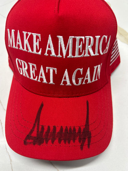President Donald Trump Signed MAGA Hat 45-47 USA