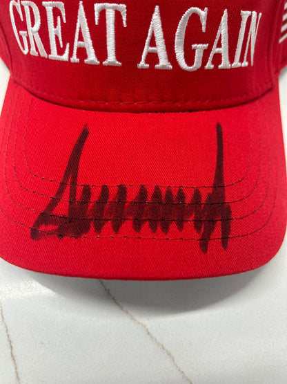 President Donald Trump Signed MAGA Hat 45-47 USA